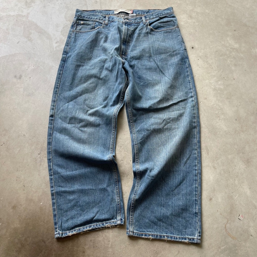 Levis 569 Loose Straight Jeans Mens 38x30 Medium Wash Blue Baggy Denim Pants